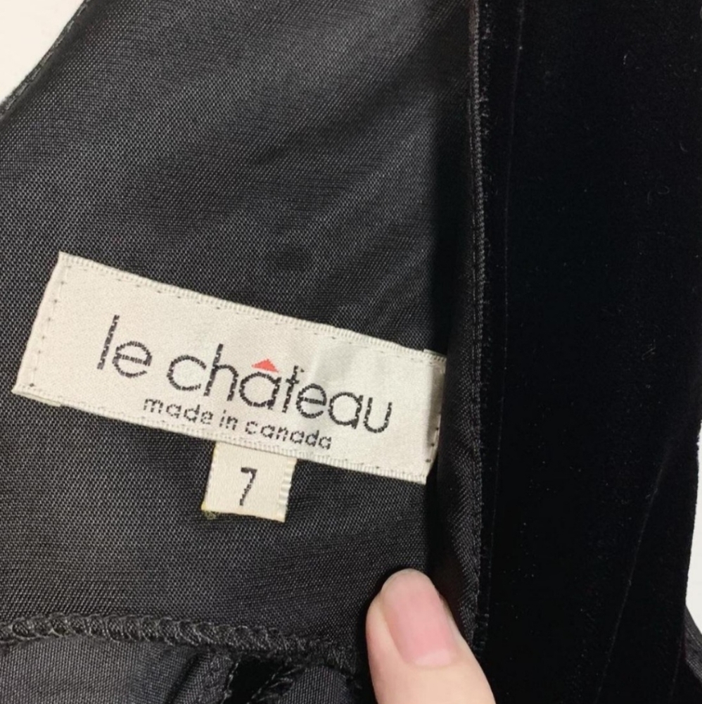 🖤SOLD🖤 Vintage sexy goth velvet 90s bustier mini dress le chateau y2k - Picture 8 of 15